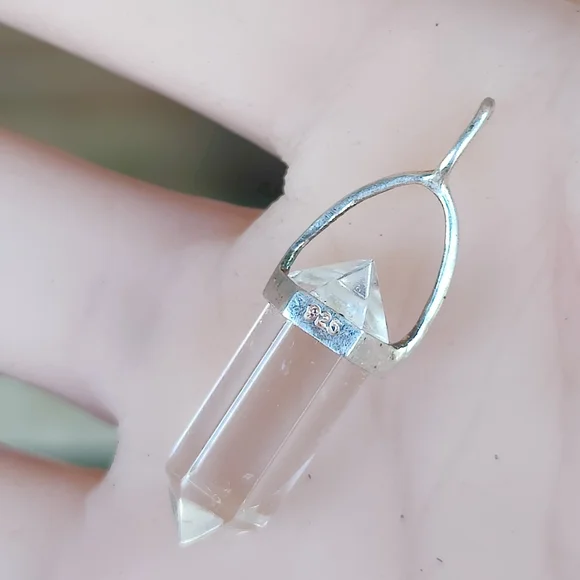 Sterling Silver Quartz Pendant - Picture 4 of 7